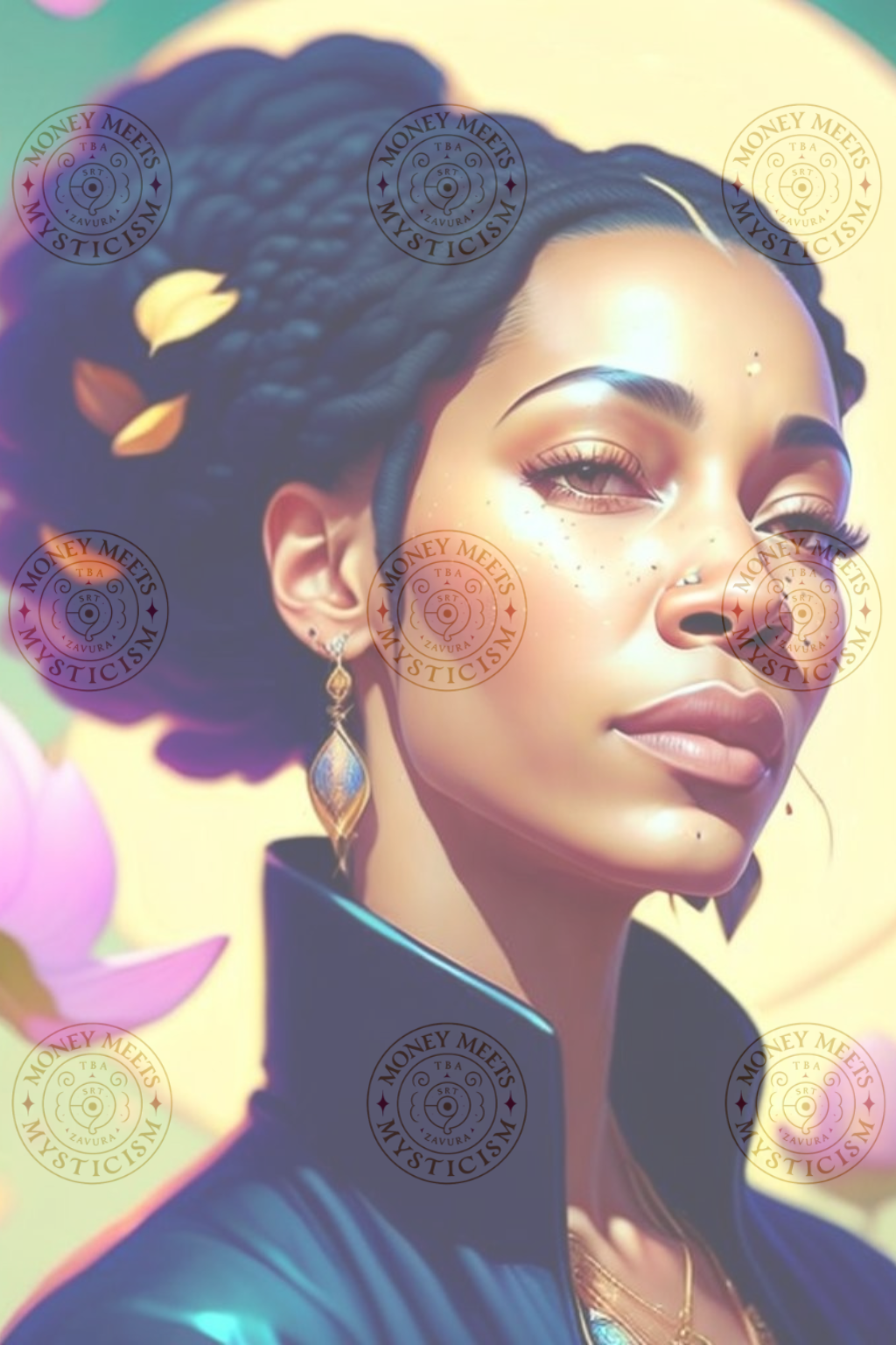 Self-portrait canvas work from the Symbolic Expressions Canvas Collection.