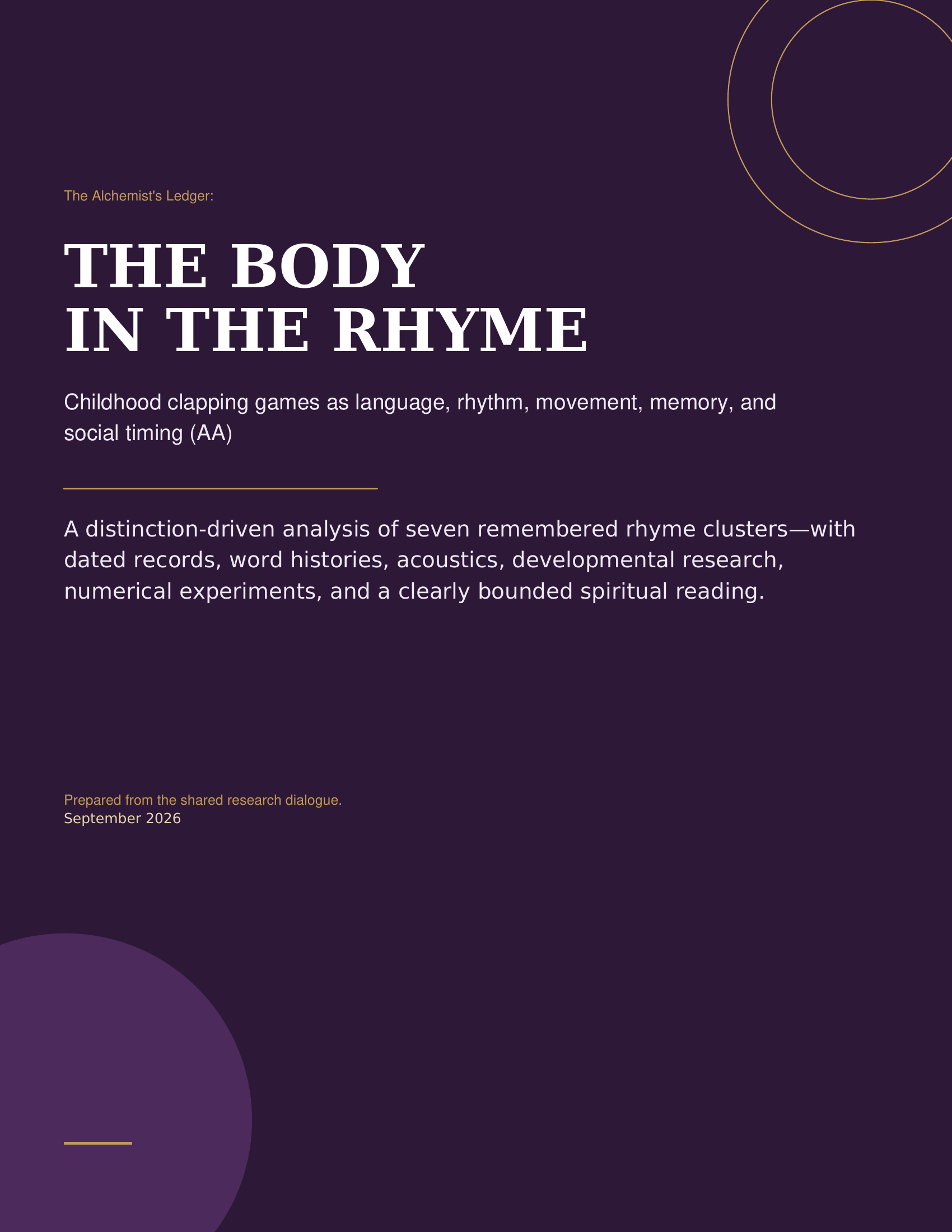 The Body in the Rhyme