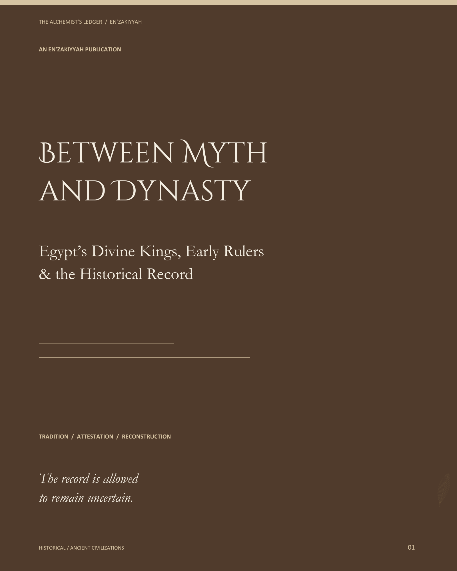 Between Myth and Dynasty